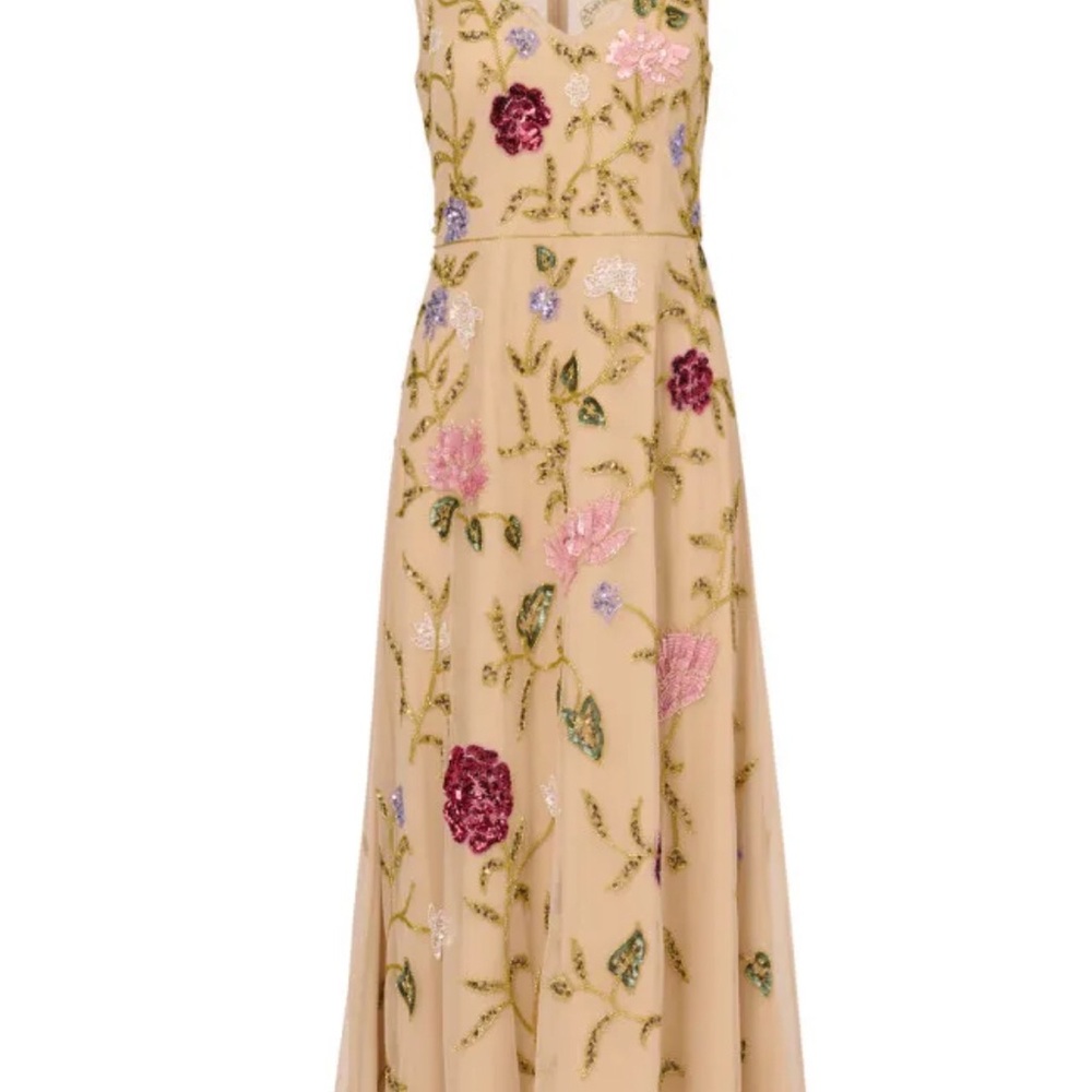 ADRIANNA PAPELL Beaded midi cocktail dress - worn only once! Gorgeous! - Picture 2 of 14